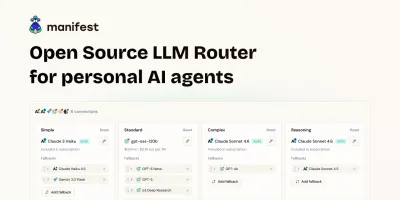 GitHub - mnfst/manifest: Smart Model Routing for Agents. Cut Costs up to 70% 🦚