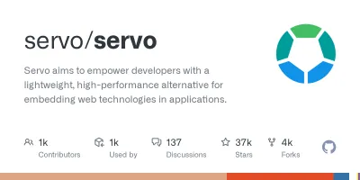 GitHub - servo/servo: Servo aims to empower developers with a lightweight, high-performance alternative for embedding web technologies in applications
